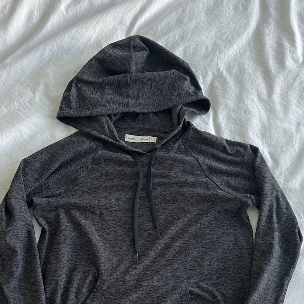 Outdoor Voices CloudKnit Hoodie - Charcoal - Size S